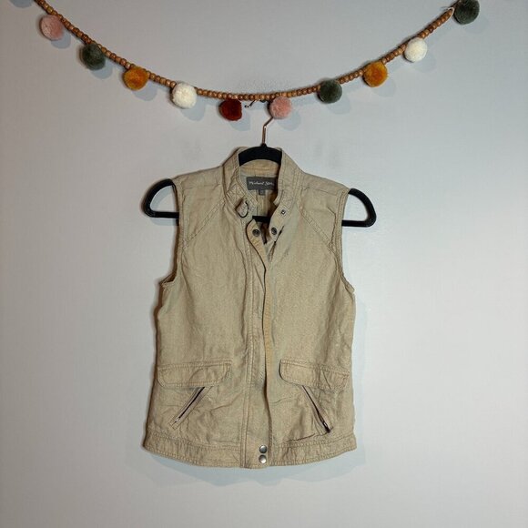 Michael Stars Jackets & Blazers - Michael Stars khaki linen cargo vest